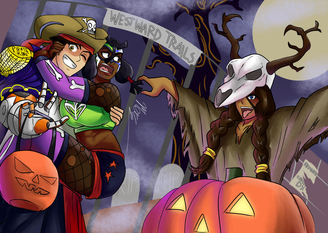 Westward Trails Halloween Art